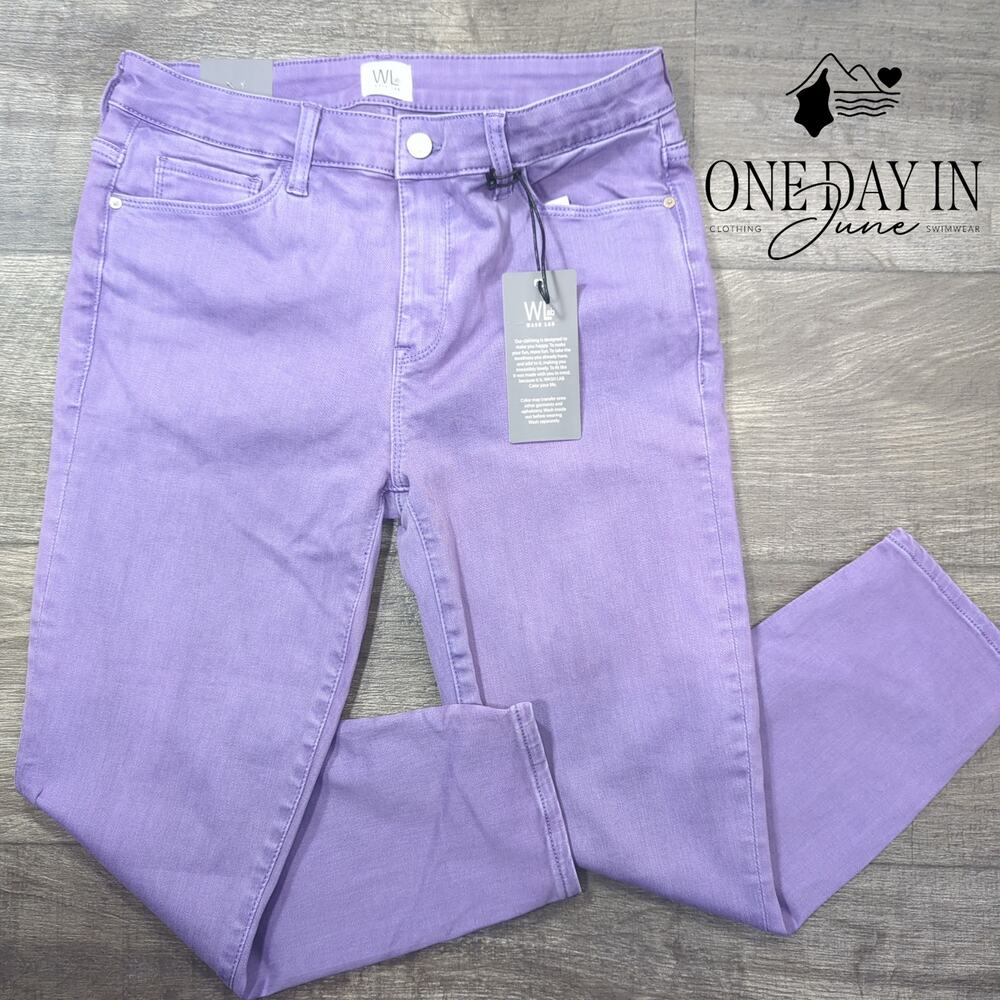 Wash Lab Fay Mid Rise Skinny Jeans Purple Gem NWT Size 10 (30)